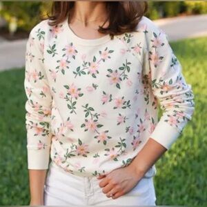 Draper James Long Sleeve Crewneck Magnolia Floral Sweatshirt! Size Medium. 🌸